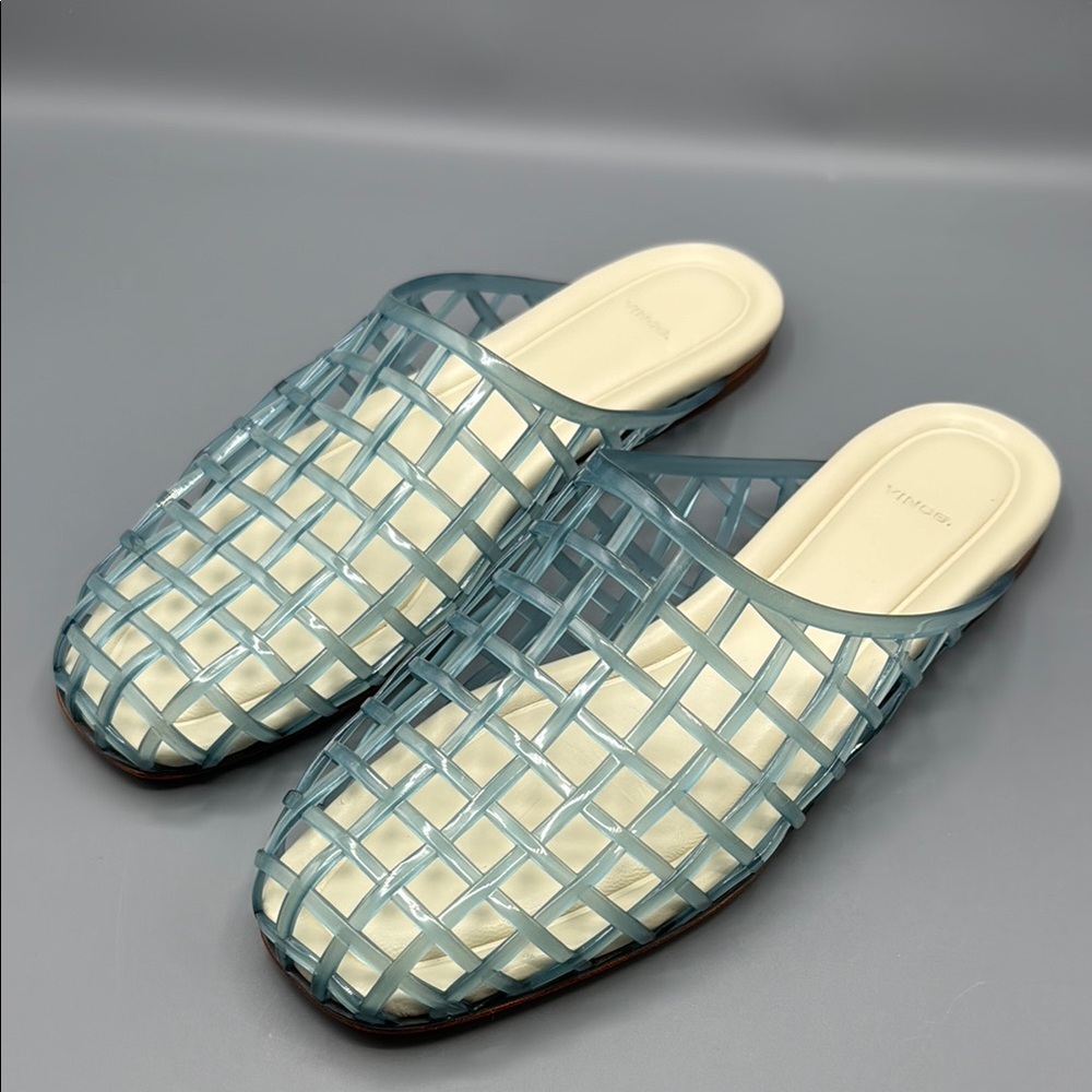 Vince Women's Blue and Cream Slip-On Shoes